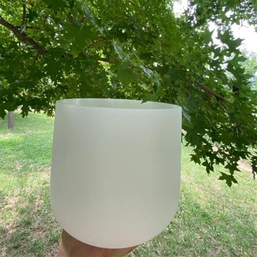 Chakra 7" Note C D E F G A B any one Note Frosted Quartz Crystal Singing Bowl for Sound Therapy