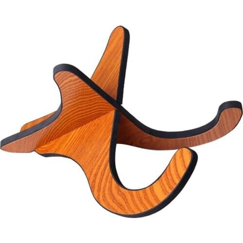 Portable Ukulele Wooden Foldable Holder Stand Collapsible Vertical Guitar Display Stand Rack Musical Instrument Part Accessories