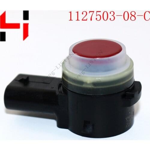 For MODEL Valeo Tesla Bumper Car Parking Ultrasonic Sensor OEM 1127503-08-C red
