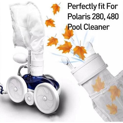 2PCS Pool Cleaner Filter Bag Useful Durable Zipper Replacement Bags Pouches Pool Vacuum Cleaner for Polaris 280 480 Model