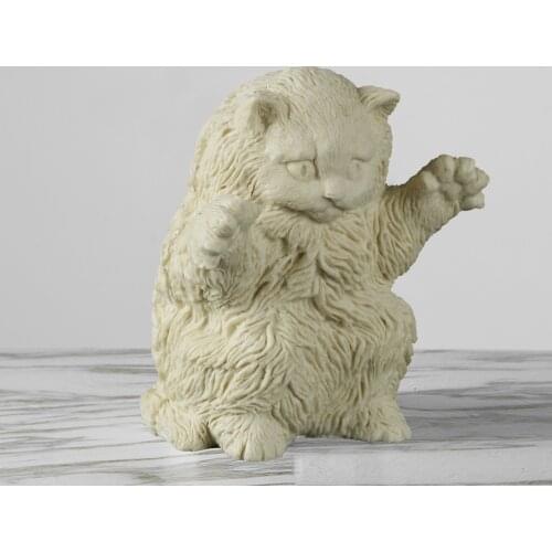 DW0046 Animal Silicone Mold Candle Soap Molds Mould Cake Decoration Molds Aroma Stone Mould Clay Resin Cute Fat Cat 3D PRZY