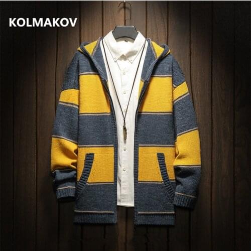 Cashmere Sweater 2020 autumn mens high quality Hooded Turtleneck Sweaters Warm knitting Cardigan Sweater men M-4XL,5XL
