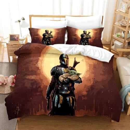 Boy Mandalorian Bedding Set 3D Print Game Mandalorian Duvet Cover Sets Twin Double Queen King Size Drop shipping Children Gift