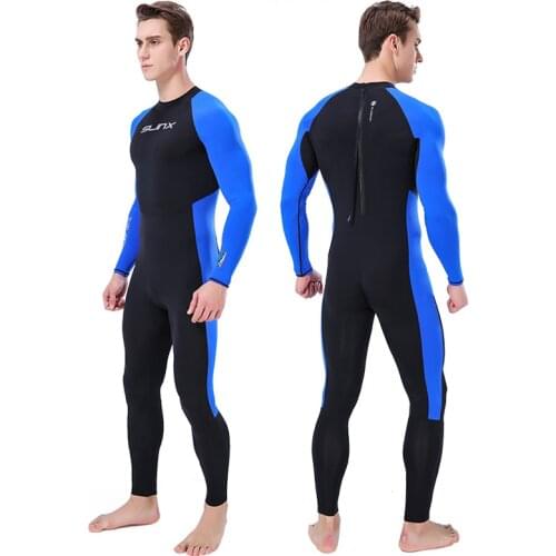 Full Body Diving Suit Men One Piece Long Sleeve Swimwear Surfing Suit Men Quick-drying Sun Protection Comfortable Fit Large Size