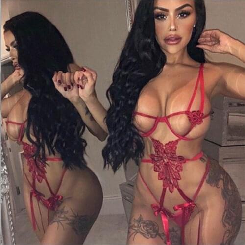 LoveTide Europe and America Erotic Lingerie Lace Sexy Cross Lace Spell Womens Sexy Sexy Set