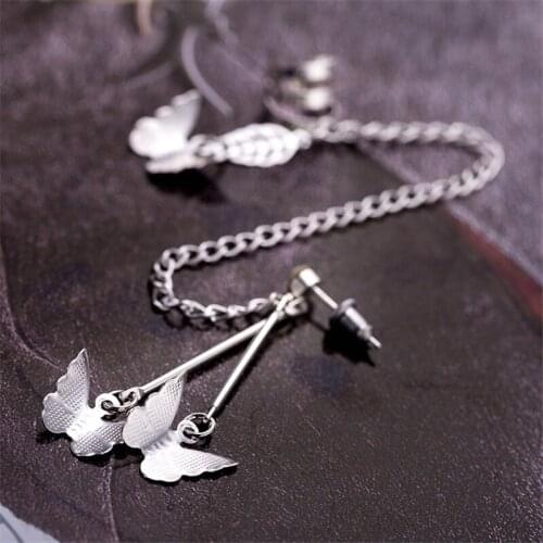 ZRM Fashion New Trendy earrings with three butterfly earrings clip For Woman Birthday Gifts Jewelry