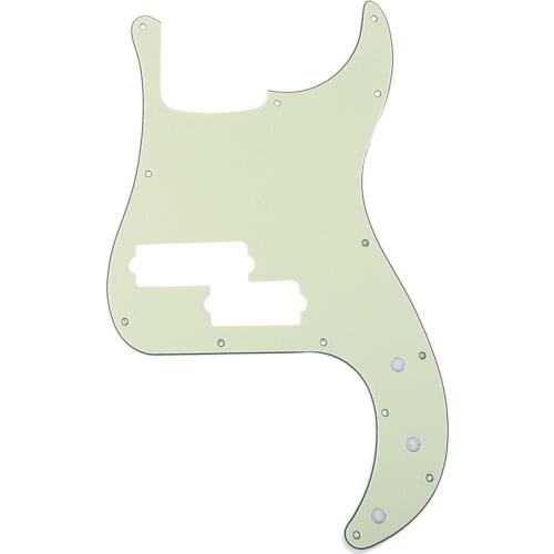 Musiclily Pro 5-String 13-Hole Contemporary P Bass Pickguard for Fender Mexican Precision Bass, 3Ply Mint Green