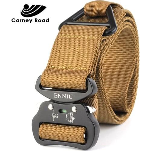 Men Canvas Tactical Belt Aluminum Insert Buckle Military Nylon Training Belt Army Tactical Belts for Men Best Quality Male Strap