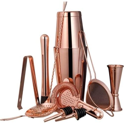 11Pcs Cocktail Making Set Professional Bar Tool, Bartender Cocktail Shaker Set Stainless Steel Bartender Kit Combination