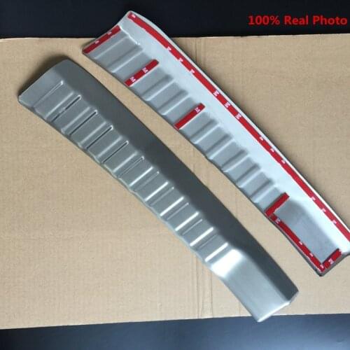 Stainless Steel Rear Trunk Scuff Plate Door Sill Cover Molding Garnish 2 Pcs / Set For Honda CRV CR-V 2015 2016