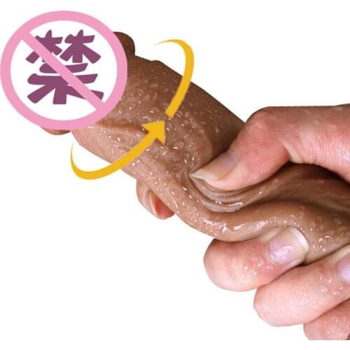 New style New Super Soft Realistic Penis Dildo Female Masturbator Swing Vibration Cock Huge Suction Cup Dildo Sex Toys For Women