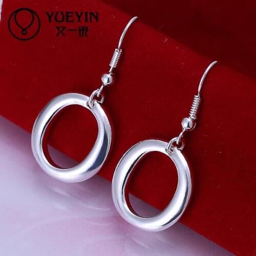 Wholesale silver plated Dangle earrings for women wedding jewelry Long Earrings inaures Factory Price heart