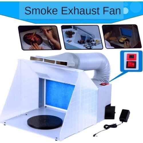 25W HS-E420DCK Portable Airbrush Spray Booth Set Foldable Paint Spray Extractor Exhaust Filter For Model Hobby Crafts