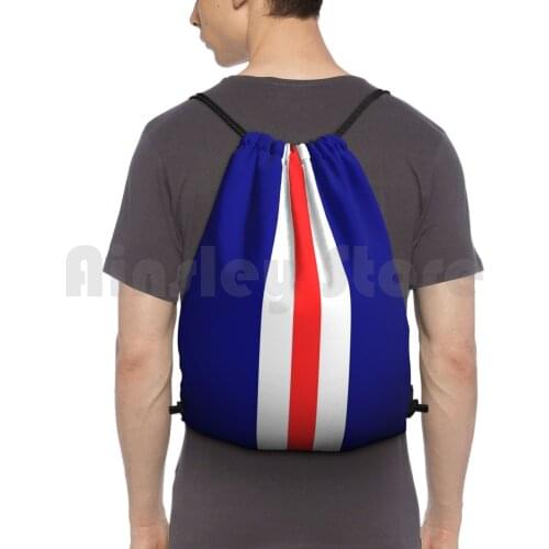 Glasgow Rangers Colours Backpack Drawstring Bags Gym Bag Waterproof Glasgow Football Rangers Soccer Scotland Gers Colours