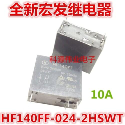 Relay HF140FF-024-2HSWT 24VDC 6PIN 10A 250VAC