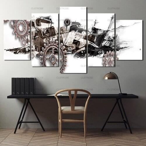 Retro Car Gear Canvas Painting Home Garage Wall Decoration Poster Hd Printing Can Be Customized for Home Garage