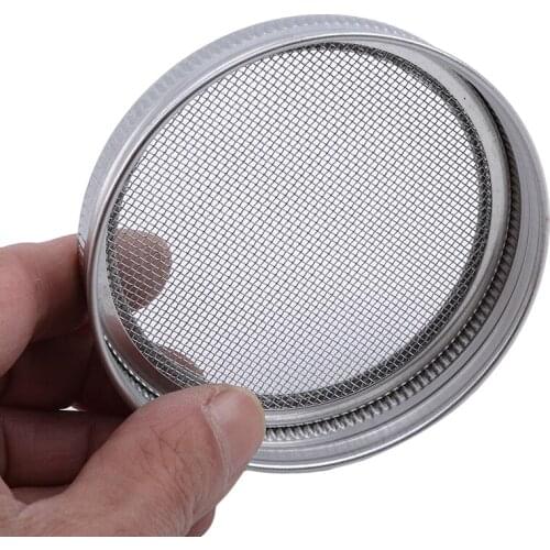 Stainless Steel Strainer Filter Net Cover Seed Sprouting Screen Sprouting Lids For Round Mouth Canning Jar