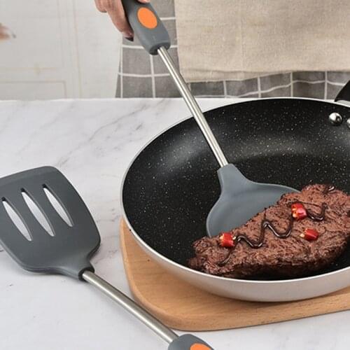 Silicone Kitchenware Non-Stick Cookware Cooking Tool Spatula Ladle Egg Beaters Shovel Spoon Soup Set