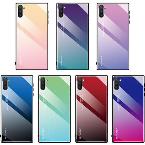 Gradient Color Glass Case For Samsung Galaxy S9 S9Plus Note 9 10 Pro S10 S10E S10Plus Phone Back Cover 100PCS/Lot