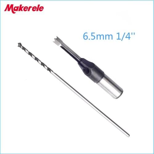 Wood tools drill bit 6.5mm 1/4'' Woodworking tools Square Hole Bits Drill Mortising Chisel Set Mortiser Drills Bit Set