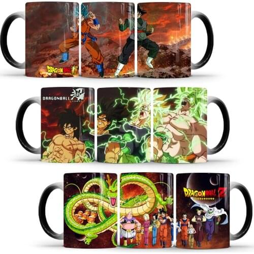 Super Goku Magic Mug Heat Sensitive Hot Water Change Color Ceramic Cup Coffee Milk Breakfast Cup Presents Friends Birthday Gifts