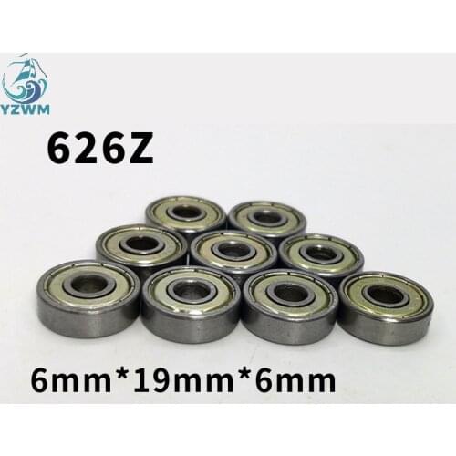 YZWM Micro Deep Groove Ball 626 Non-standard Carbon Steel Bearing Inner Ring Convex with Snap Ring Groove 6 / 9 * 19 * 6mm