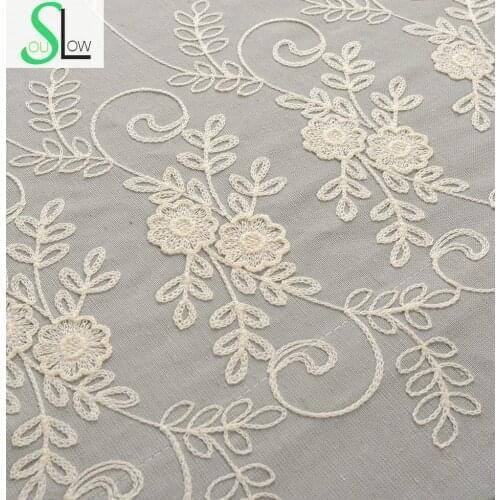 Slow Soul Stereo Embroidery Curtain Cotton Floral Curtains For Living Room Bedroom Modern Tulle Kitchen Sheer Pastoral Luxury