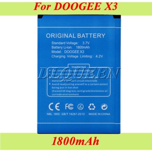 10PCS/LOT For DOOGEE X3 Battery 1800mAh Batterie Bateria Accumulator AKKU