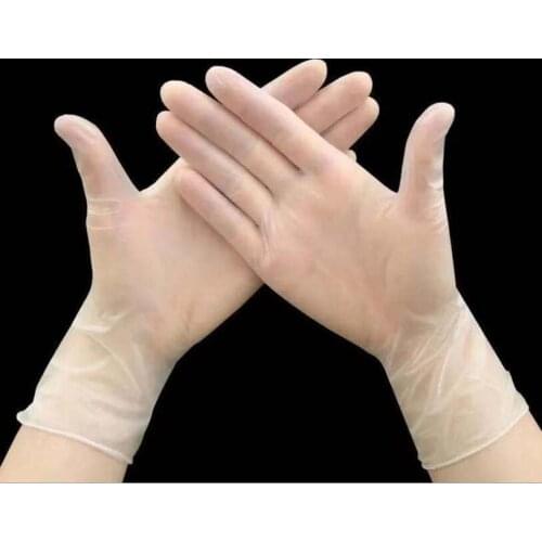 100PCS Food Grade Disposable PVC Gloves Anti-static Plastic Gloves For Food Cleaning Cooking Restaurant Beauty Hairdressing
