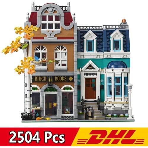 10270 2504Pcs City Street View Series Bookshop Book Shop Store Building Blocks Bricks Toy Gift