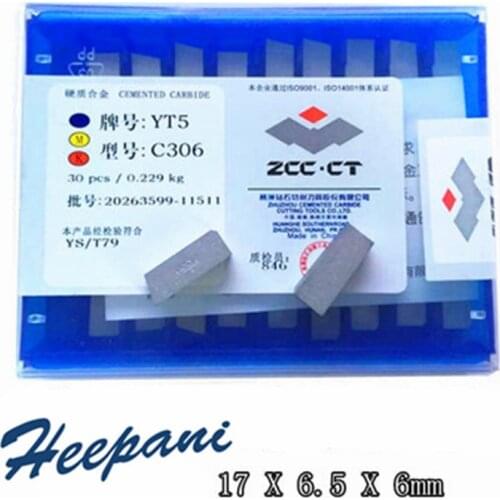 30pcs C306 YW2 / YT5 / YG8 / YT14 / YW1 / YT15 cnc external turning inserts cemented carbide off cutting tools brazed blade