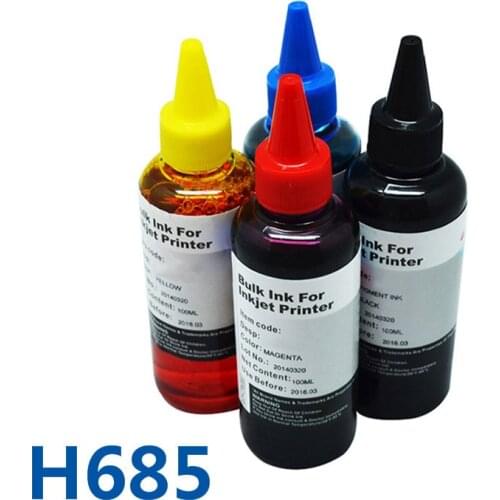400ml For HP685 Specialized Good Quality Refillable Dye Ink Kits For HP Deskjet Ink Advantage 3525/4615/4625/5525/6525
