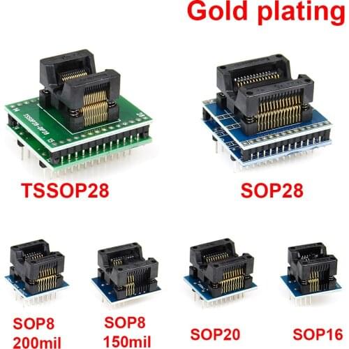 6pcs TSSOP28 SSOP28 SOP28-DIP28 adapter SOP20 SOP16 SOP8 150mil 200mil to DIP8 adapter compatible tssop20 ssop20 tssop8 socket