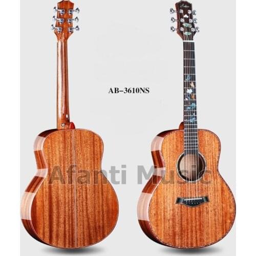 Afanti Music 36 INCH Solid Mahogany top / Mahogany Back & Sides Acoustic guitar (AB-3610NS)