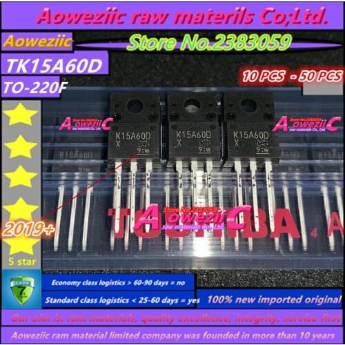 Aoweziic 2019+ 100% new imported original TK15A60D K15A60D TO-220F N-channel MOS field effect tube 15A 600V