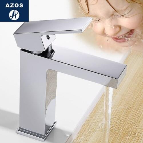 Azos Under Counter Basin Faucet Soft Basin Brass Black Cold and Hot Switch Laundry Pool Bathroom Bathroom Cabinet Single Handle