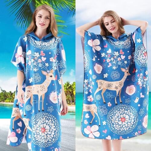 Adult Bath Towels Changing Robe Microfiber Fabric Beach Towel Surf Beach Changing Towel With Hood Pool Gym Fitness Bath Towels