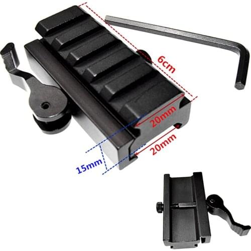 QD Quick Release Mount Adapter 5 Slots Fit 20mm Picatinny Weaver Rail Base Hunting Gun Accessories