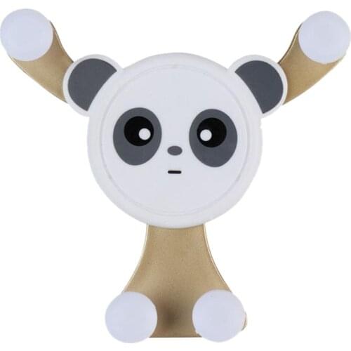 Black Car Phone Mount Universal Cute Panda Car Air Vent Gravity Mobile Phone Holder Bracket Stand