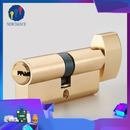 Size 70mm Cylinder Door Hardware Security Locks Brass Cylinder Single Open Same Key Interlocking Bathroom lock bedroom lock