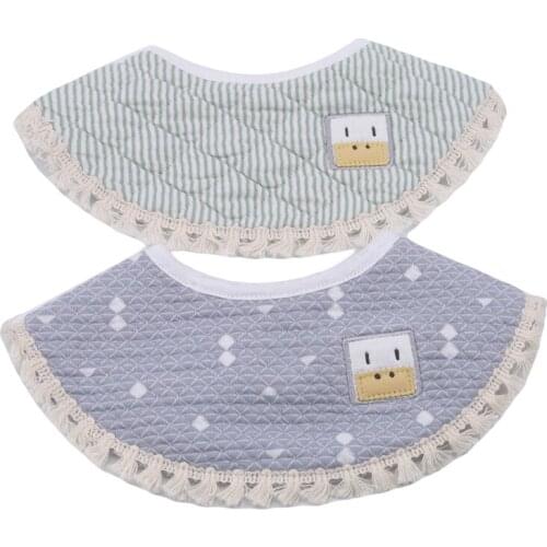 Baby Bibs with Tassel Cartoon Waterproof Towel for Infants Fashion Burp Cloths Children Self Feeding Care Supplies