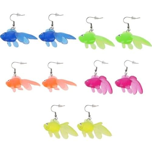 E56A Acrylic Goldfish Women DIY Handmade Accessories Jewelry Earrings Headwear