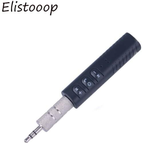Elistooop Universal 3.5mm jack Bluetooth Car Kit Hands free Music Audio Receiver Adapter Auto AUX Kit for Home Speaker Stereo