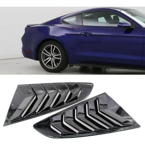 Wear-resistant 2Pcs Unique Gloss Black Side Window Scoops Vents Gloss Black Side Window Louvers Practical
