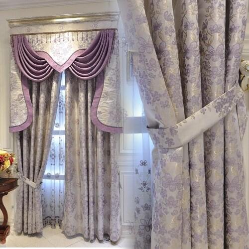 Jane European Style Blackout Curtain Chenille Jacquard Luxury Tulle Curtains For Living Room Bedroom Windows