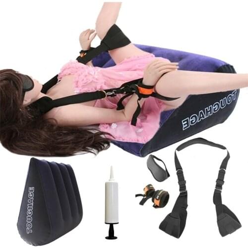 TOUGHAGE Sex Furniture Kit Sex Position Pillow Restraint Bondage Sling Handcuffs Eyemask Adult SM Games BDSM Set Toys For Couple