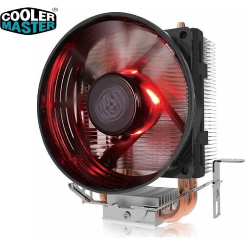 Cooler Master T20 2 Copper Heatpipes CPU cooler for Intel 775 115X AMD AM4 AM3 CPU radiator 95.5mm 3pin cooling CPU fan PC quiet