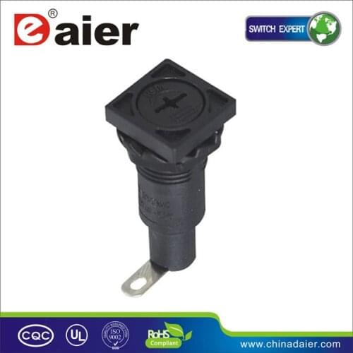Daier MF-526 Square Fuse Holder Mounting Holes Diam 12mm