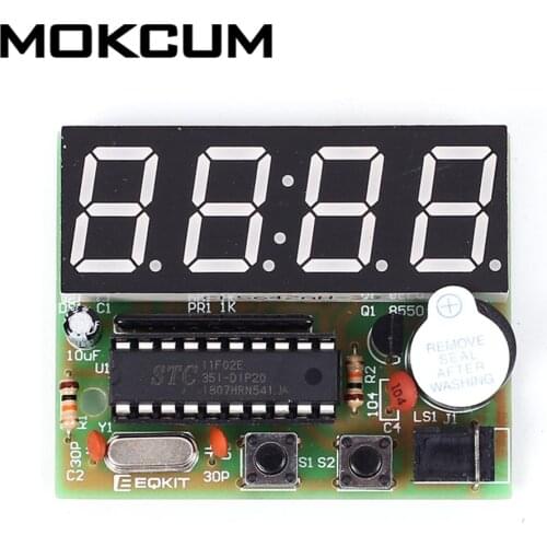 YSZ-4 Accurate C51 Electronic Clock 4 Bits Clock Kit DIY Electronic DIY Kit LED Display Electronic Modules DIY Clock