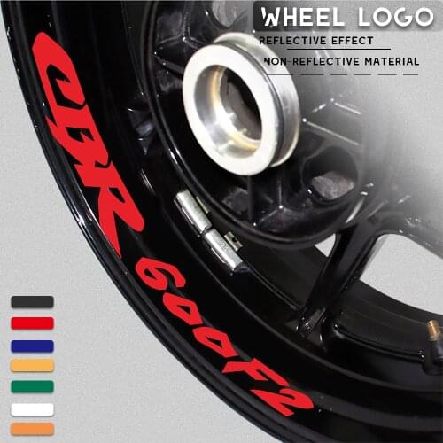 Motorcycle sticker waterproof decorative wheel stripe logo with reflective MOTO inner ring decal for HONDA CBR600F2 cbr 600f2